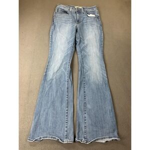 Levi's 726 Flare Jeans Womens 30 Blue Light Wash High Rise 34 Inseam Denim